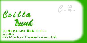 csilla munk business card